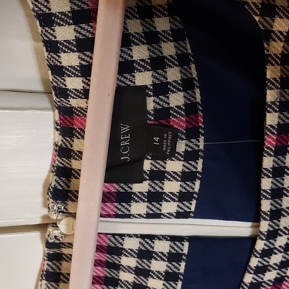 J Crew Scoopneck Flare Dress in Herringbone Twill - Picture 3 of 8